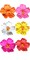 6Pcs Hawaiian Hibiscus Flower Beach Hair Clips - 3.5 Inch Hair Accessories
